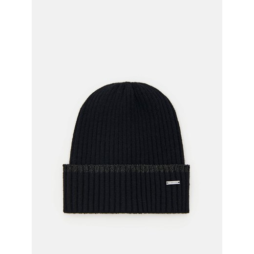 Mohito - Czarna czapka beanie - czarny ze sklepu Mohito w kategorii Czapki zimowe damskie - zdjęcie 186511687