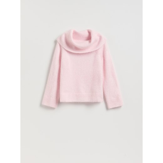 Reserved - Sweter z wełną alpaki - pastelowy róż ze sklepu Reserved w kategorii Swetry damskie - zdjęcie 186511796