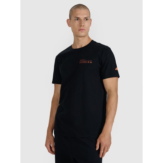 Męski t-shirt z nadrukiem 4F 4FWAW25TTSHM2372 - czarny ze sklepu Sportstylestory.com w kategorii T-shirty męskie - zdjęcie 186512388