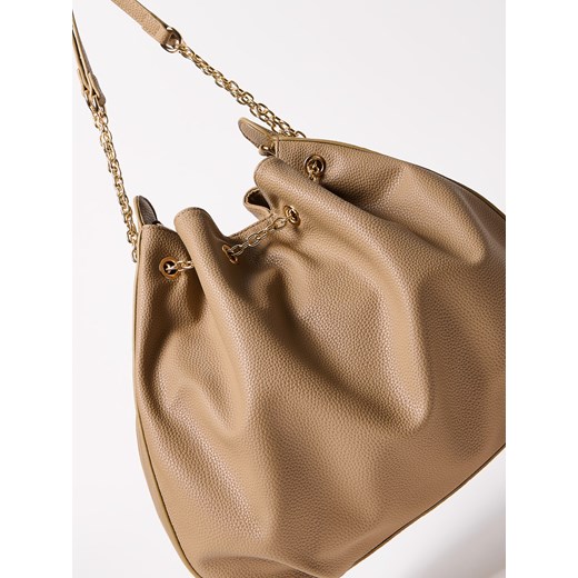 Mohito - Beżowa torebka typu worek - beżowy Mohito ONE SIZE Mohito