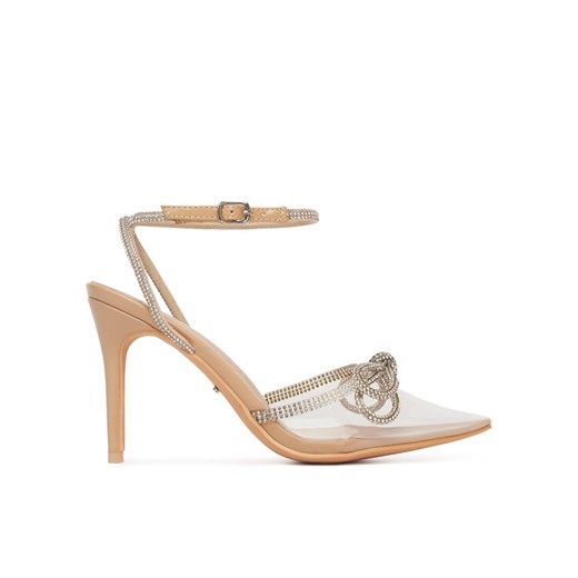 Szpilki DeeZee FA5304-24 Beżowy ze sklepu eobuwie.pl w kategorii Sandały damskie - zdjęcie 186517479