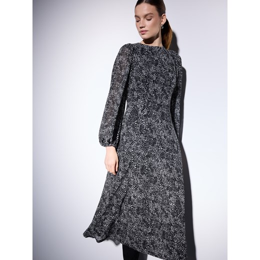 Mohito - Sukienka midi z długim rękawem - czarny Mohito S Mohito