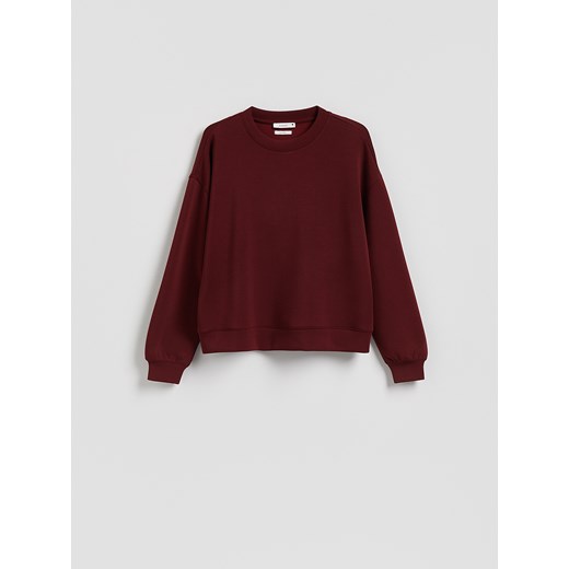 Reserved - Bluza z modalem - bordowy ze sklepu Reserved w kategorii Bluzy damskie - zdjęcie 186518425