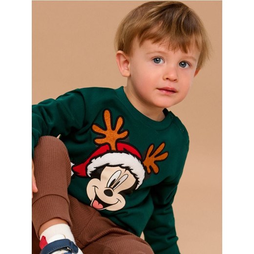 Sinsay - Bluza crewneck Mickey Mouse - zielony - id: 033FX-67X - marki Sinsay - 186519146 Sinsay - Bluza crewneck Mickey Mouse - zielony ze sklepu Sinsay w kategorii Bluzy chłopięce - zdjęcie 186519146
