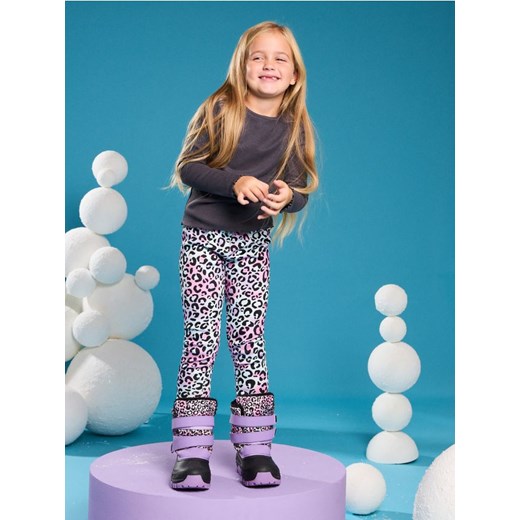 Sinsay - Ocieplane legginsy we wzór zwierzęcy - wielobarwny Sinsay 104 (3-4 l) Sinsay