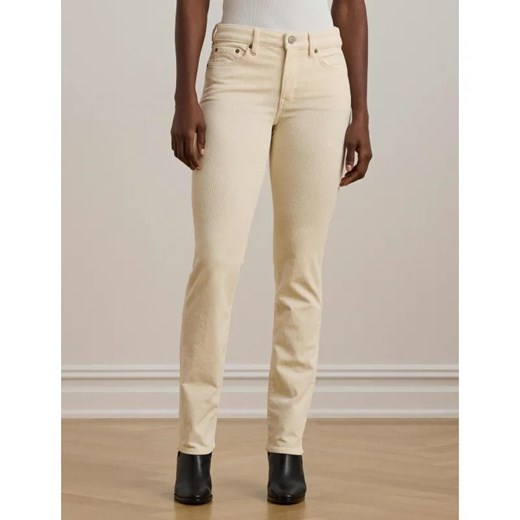 LAUREN RALPH LAUREN Sztruksowe spodnie WALE CORD | Straight fit ze sklepu Gomez Fashion Store w kategorii Spodnie damskie - zdjęcie 186519939