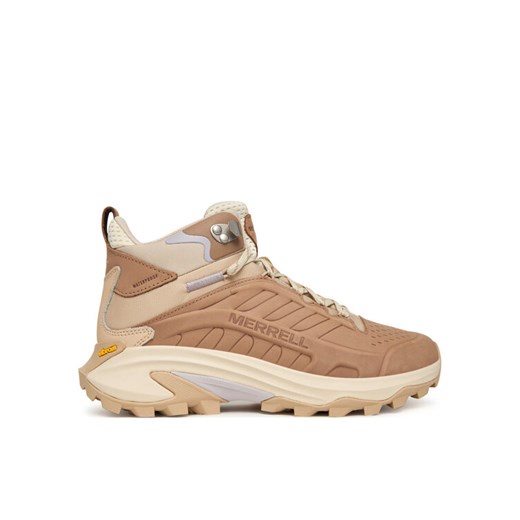 Trekkingi Merrell Moab Speed 2 Mid Waterproof J038836 Beżowy ze sklepu eobuwie.pl w kategorii Buty trekkingowe damskie - zdjęcie 186520106