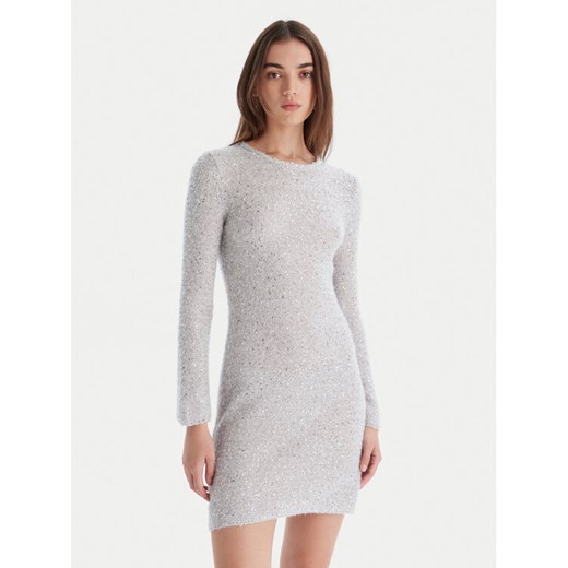 Marella Sukienka dzianinowa Arles 2523326042 Écru Slim Fit ze sklepu MODIVO w kategorii Sukienki - zdjęcie 186521529