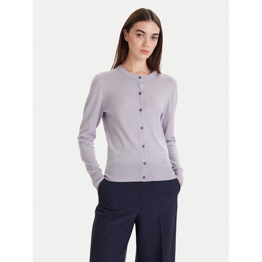 Calvin Klein Kardigan LV044D323G Szary Slim Fit ze sklepu MODIVO w kategorii Swetry damskie - zdjęcie 186521598