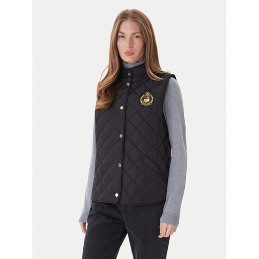 LAUREN RALPH LAUREN Bezrękawnik 297951276005 Czarny Straight Fit ze sklepu MODIVO w kategorii Kamizelki damskie - zdjęcie 186521668