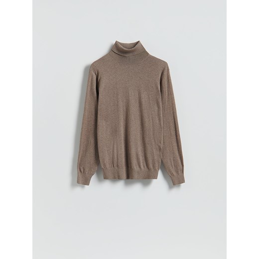 Reserved - Sweter z domieszką kaszmiru - beżowy ze sklepu Reserved w kategorii Swetry męskie - zdjęcie 186524057