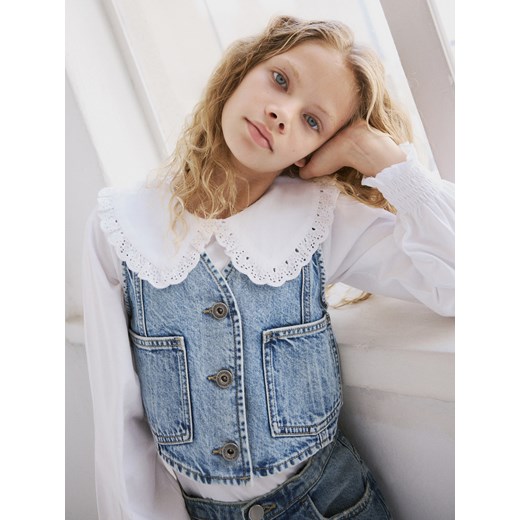 Reserved - Jeansowa kamizelka - niebieski ze sklepu Reserved w kategorii Kamizelki dziewczęce - zdjęcie 186524137