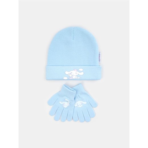 Sinsay - Zestaw: Czapka z rękawiczkami Cinnamoroll - błękitny ze sklepu Sinsay w kategorii Czapki dziecięce - zdjęcie 186524348