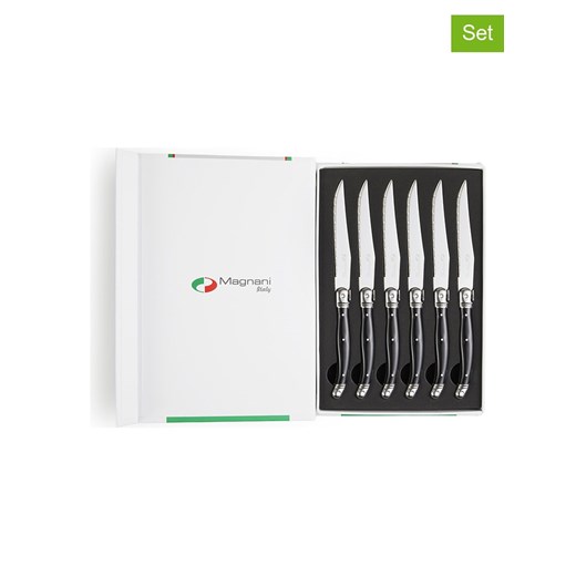 Lifa Living Noże (6 szt.) w kolorze srebrno-czarnym do steków ze sklepu Limango Polska w kategorii Noże kuchenne - zdjęcie 186524799