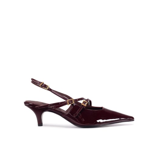 Czółenka Gino Rossi RAFA-116131 Bordowy ze sklepu eobuwie.pl w kategorii Sandały damskie - zdjęcie 186524895