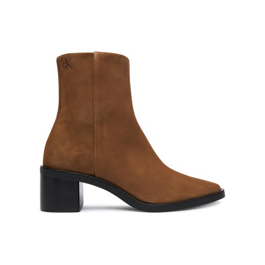 Botki Calvin Klein HW0HW02592 Brązowy ze sklepu eobuwie.pl w kategorii Botki - zdjęcie 186524908