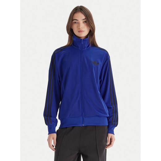 adidas Bluza adicolor Classic Firebird JX6462 Niebieski Loose Fit ze sklepu MODIVO w kategorii Bluzy damskie - zdjęcie 186525407