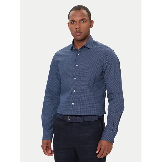 Tommy Hilfiger Koszula MW0MW40523 Granatowy Slim Fit ze sklepu MODIVO w kategorii Koszule męskie - zdjęcie 186525429
