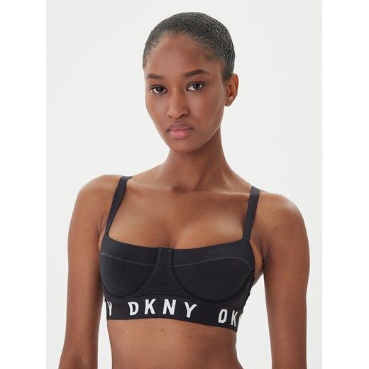 DKNY Biustonosz z fiszbiną DK4521 Czarny ze sklepu MODIVO w kategorii Biustonosze - zdjęcie 186525506