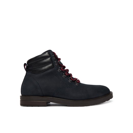 Tommy Hilfiger Trzewiki Cleated Hilfiger Wrm Hook Boot FM0FM05699 Granatowy ze sklepu MODIVO w kategorii Buty zimowe męskie - zdjęcie 186525515