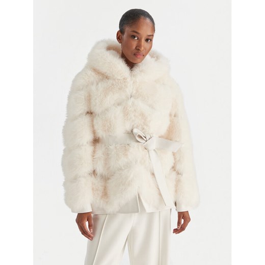 YES LONDON Futro LC/2077ECO Écru Regular Fit ze sklepu MODIVO w kategorii Futra damskie - zdjęcie 186525537