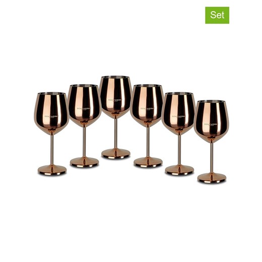Echtwerk Kieliszki (6 szt.) w kolorze miedzianym do wina - 500 ml Echtwerk onesize promocyjna cena Limango Polska