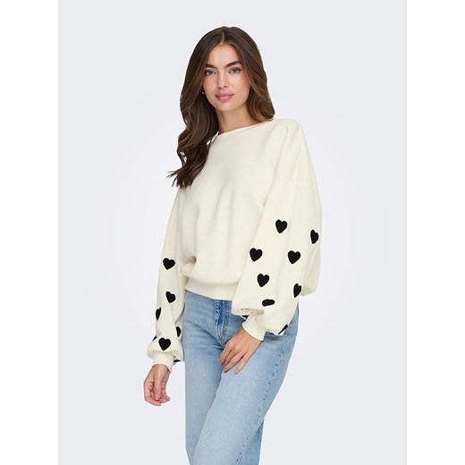 ONLY Bluza w kolorze kremowym ze sklepu Limango Polska w kategorii Bluzy damskie - zdjęcie 186526869