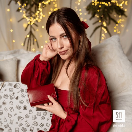 bordowy portfel skórzany damski KLASYCZNY rozkładany ze sklepu Słoń Torbalski w kategorii Portfele damskie - zdjęcie 186527726