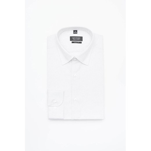 KOSZULA COLINE 2980 DŁUGI RĘKAW SLIM FIT BEŻ ze sklepu Recman w kategorii Koszule męskie - zdjęcie 186527909