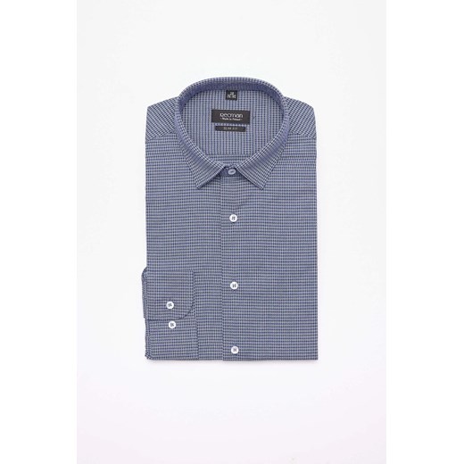 KOSZULA CORSINI 3017 DŁUGI RĘKAW SLIM FIT GRANAT ze sklepu Recman w kategorii Koszule męskie - zdjęcie 186528045