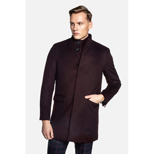 PŁASZCZ HAROL BORDO ze sklepu Recman w kategorii Płaszcze męskie - zdjęcie 186528069