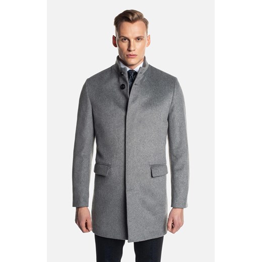 PŁASZCZ HAROL SZAROŚĆ ze sklepu Recman w kategorii Płaszcze męskie - zdjęcie 186528078
