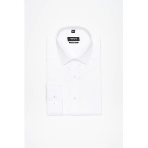KOSZULA VERSONE 3028 DŁUGI RĘKAW CUSTOM FIT BIAŁY ze sklepu Recman w kategorii Koszule męskie - zdjęcie 186528088