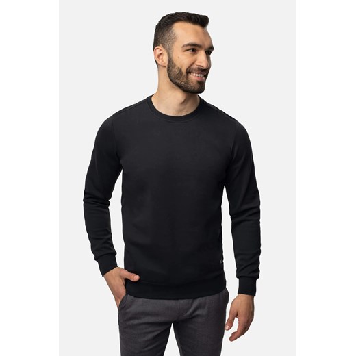 BLUZA CLUB Z OKRĄGŁYM DEKOLTEM CZERŃ ze sklepu Recman w kategorii Bluzy męskie - zdjęcie 186528509