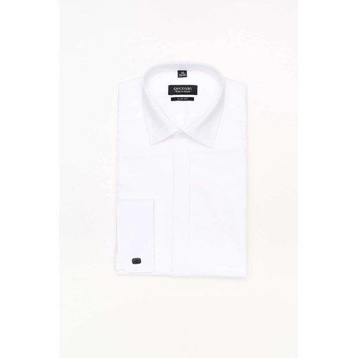 KOSZULA SAVERNE 3093 SP SLIM FIT BIAŁY ze sklepu Recman w kategorii Koszule męskie - zdjęcie 186528805