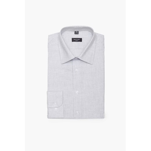 KOSZULA CORSINI 3094D DŁUGI RĘKAW SLIM FIT SZAROŚĆ ze sklepu Recman w kategorii Koszule męskie - zdjęcie 186528807