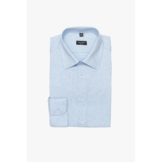 KOSZULA COVIVA 3121D DŁUGI RĘKAW SLIM FIT NIEBIESKI ze sklepu Recman w kategorii Koszule męskie - zdjęcie 186528999