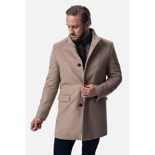 PŁASZCZ HAROL BEŻ ze sklepu Recman w kategorii Płaszcze męskie - zdjęcie 186529007