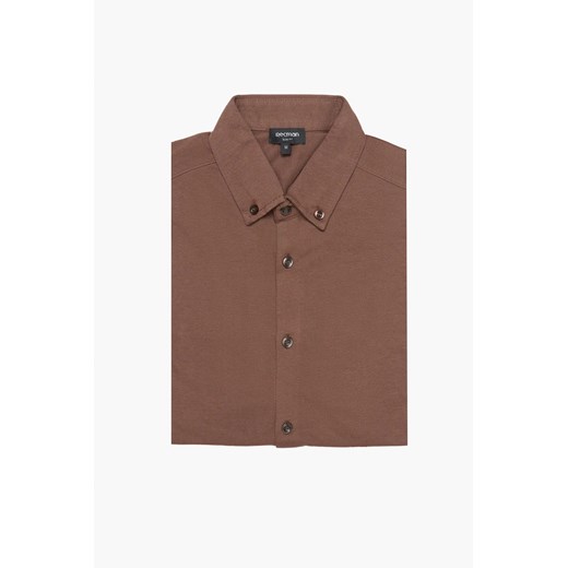 KOSZULA FORMENTO 3123 DŁUGI RĘKAW SLIM FIT BRĄZ ze sklepu Recman w kategorii Koszule męskie - zdjęcie 186529168