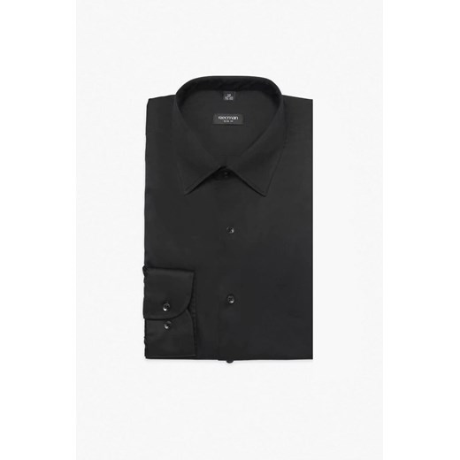 KOSZULA VERSONE 3153M DŁUGI RĘKAW SLIM FIT CZERŃ ze sklepu Recman w kategorii Koszule męskie - zdjęcie 186529229