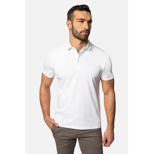 KOSZULKA POLO LIERMO BIAŁY ze sklepu Recman w kategorii T-shirty męskie - zdjęcie 186529417