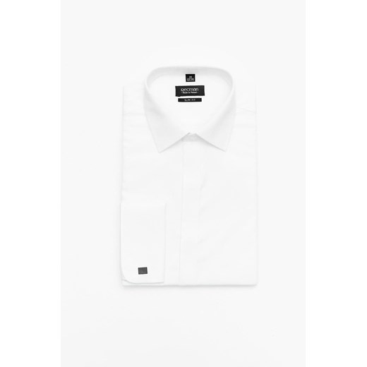 KOSZULA SAVERNE 90001 SP SLIM FIT BIAŁY ze sklepu Recman w kategorii Koszule męskie - zdjęcie 186529735