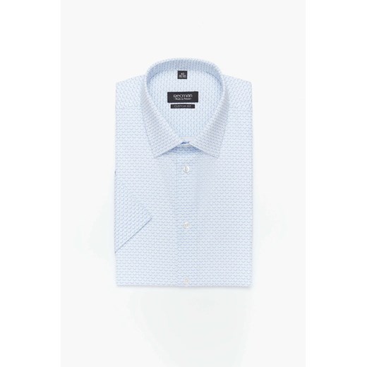 KOSZULA COLINE 3191T KRÓTKI RĘKAW CUSTOM FIT NIEBIESKI ze sklepu Recman w kategorii Koszule męskie - zdjęcie 186530076