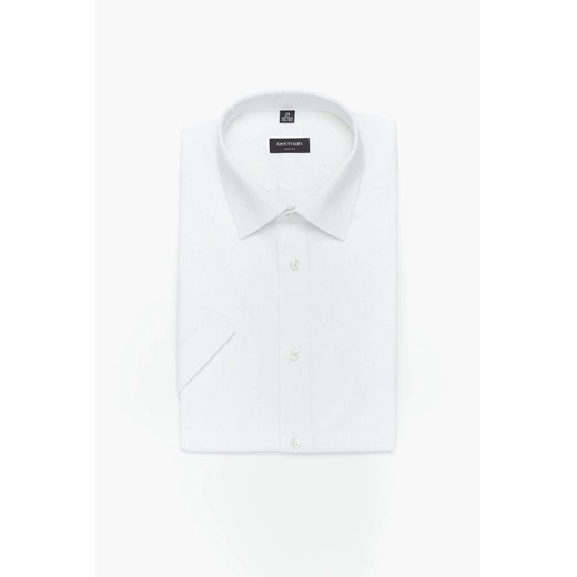 KOSZULA COLINE 3192T KRÓTKI RĘKAW SLIM FIT BIAŁY ze sklepu Recman w kategorii Koszule męskie - zdjęcie 186530228
