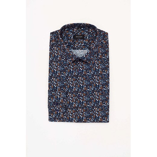 KOSZULA COLINE 3205T DŁUGI RĘKAW SLIM FIT GRANAT ze sklepu Recman w kategorii Koszule męskie - zdjęcie 186530326