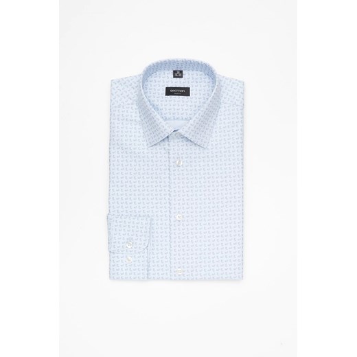 KOSZULA COLINE 3211T DŁUGI RĘKAW SLIM FIT BŁĘKITNY ze sklepu Recman w kategorii Koszule męskie - zdjęcie 186530338