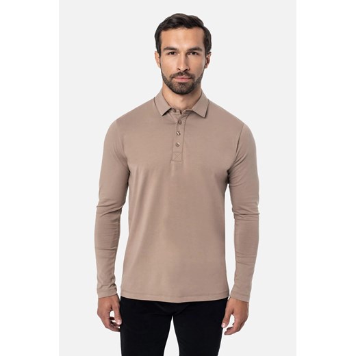 KOSZULKA POLO DR MANOM BEŻ ze sklepu Recman w kategorii T-shirty męskie - zdjęcie 186530378