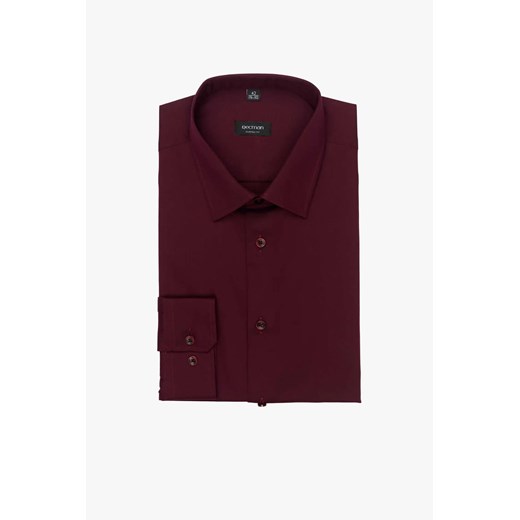 KOSZULA VERSONE 3219T DŁUGI RĘKAW CUSTOM FIT BORDO ze sklepu Recman w kategorii Koszule męskie - zdjęcie 186530556