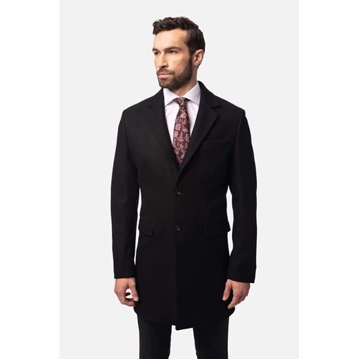 PŁASZCZ WINDFALL CZERŃ 0001 ze sklepu Recman w kategorii Płaszcze męskie - zdjęcie 186530619