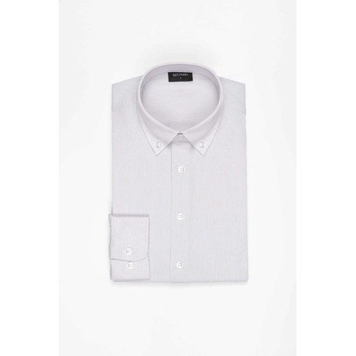 KOSZULA FORMENTO 3223D DŁUGI RĘKAW SLIM FIT BEŻOWA ze sklepu Recman w kategorii Koszule męskie - zdjęcie 186530856